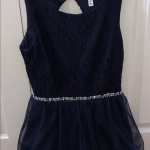Speechless navy mini dress